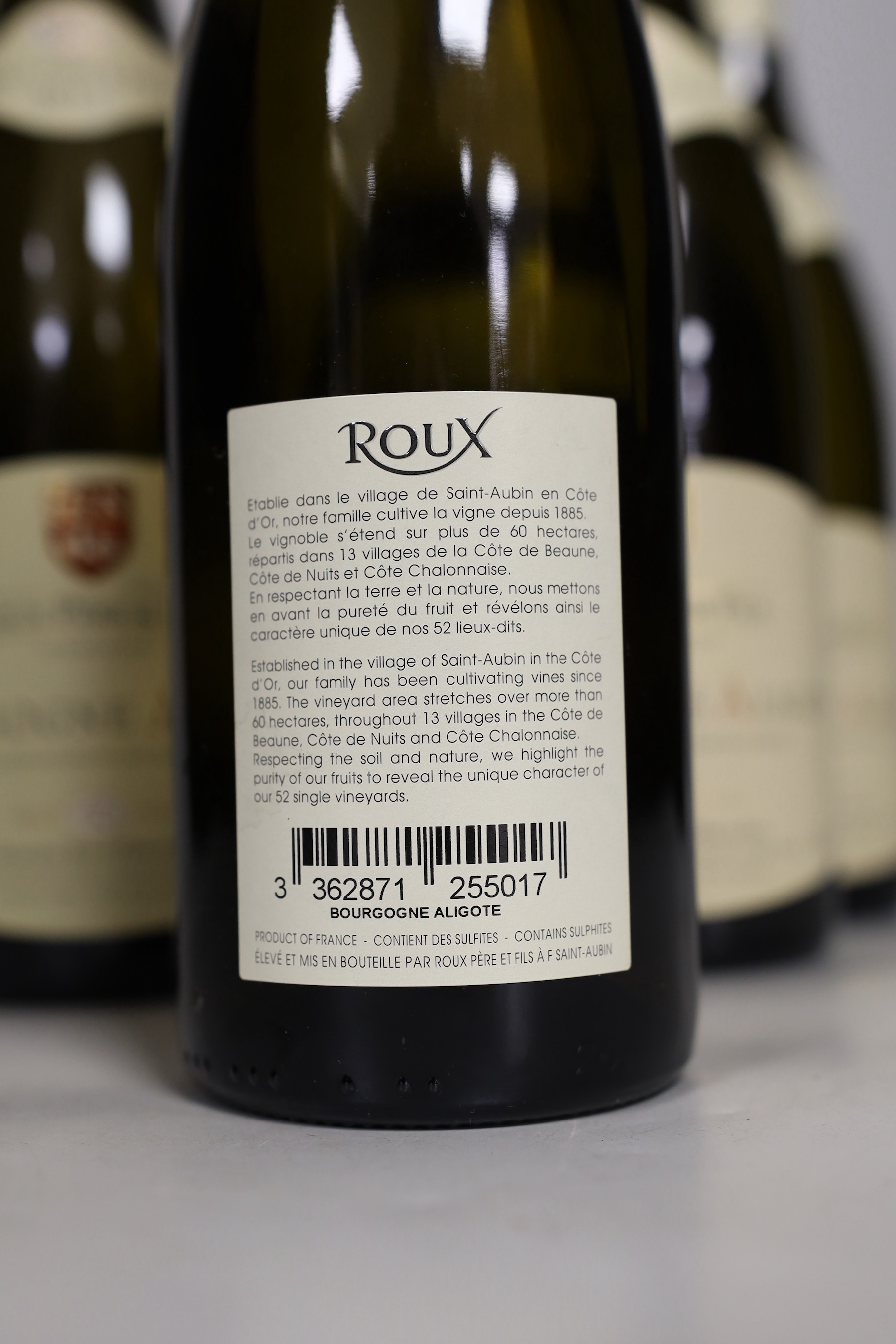 Six bottles of Bourgogne Aligote 2017 Roux Pere & Fils 2017